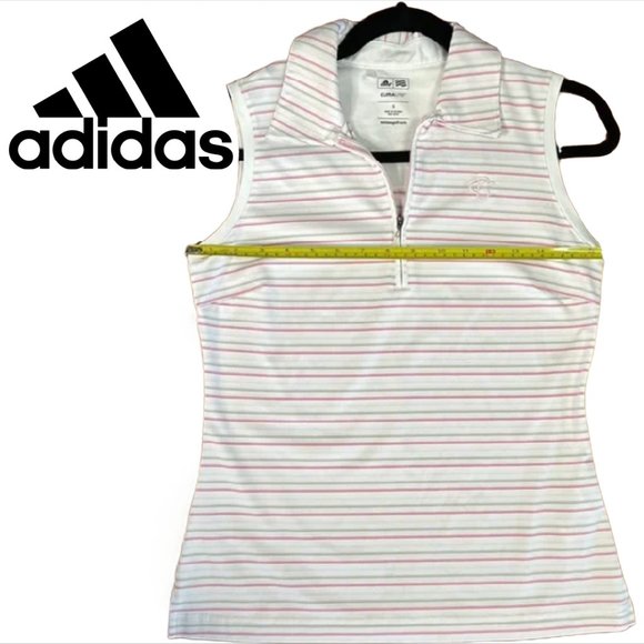 Adidas Women's Golf Sleeveless Small Quarter-Zip V-Neck. **Like NEW** - Picture 1 of 4